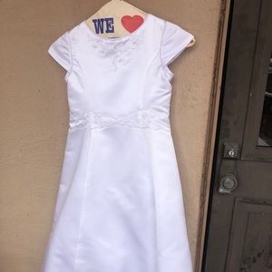 Satiny First Communion Dress